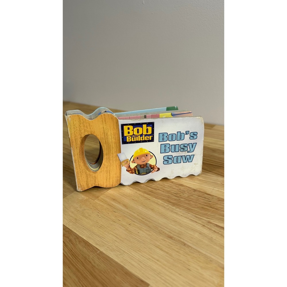 Bob the Builder Y2K Busy Saw Board Book Shaped Tool Book Nick Jr 2002 Vintage